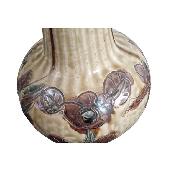 Vintage Otagiri OMC Japan Vase Stoneware 11.5" MCM Earth Tones Bird Tan Brown - Picture 9 of 13